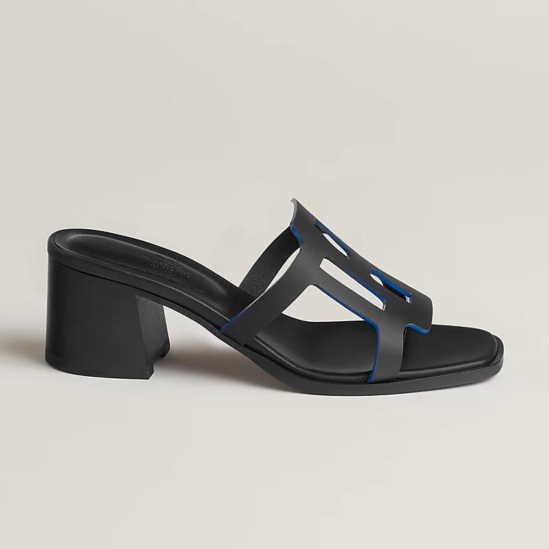 Dép Hermes Izzy 60 Sandal Nữ Đen